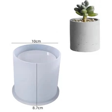 대형 화분 실리콘 몰드 시멘트 파종기 석고 펜꽂이 테라조 캔들 베셀 원형 공예, 01 Round pot mold