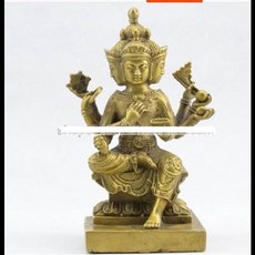 銅製佛像 多頭多臂坐像, 開光精工純銅四面佛銅泰國四面佛擺件有求必應大梵天王銅像