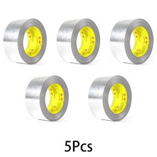 유리 섬유 알루미늄 테이프 고온 보호 방지 호일 방수 난연제 범위 태양 후드, 20M, 20M, 5Pcs Thi ened