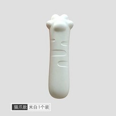 無品牌 門把手保護套 硅膠防撞防滑靜電門把手護套, 米白色,1只裝