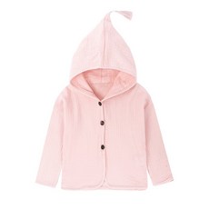 兒童棉麻開衫連帽外套 男女童春秋薄款外套