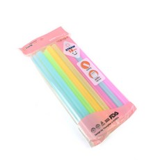 일월천상회 버블티빨대12mm 15P 플라스틱빨대 컬러스트로우 카페스트로우 버블스트로우, 1개, 15개입
