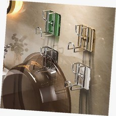 욕실 세면대야 벽걸이 거치대 스테인리스 다색상 홀더 화장실 수납, 랜덤, 1개