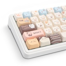 키픽 고양이 디저트 키캡 MAO PBT 142키, KP-C24, 팔레트