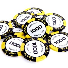 369Living 고급형 카지노칩 포커칩 게임칩 카드게임 트럼프 게임, 11.액면가 1000원, 1개