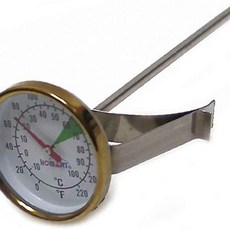 스팀온도계 아날로그 온도계14cm 골드 커피온도계 조리용온도계