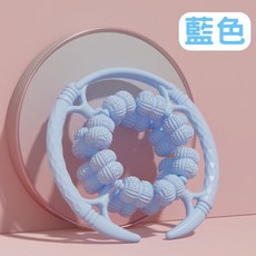 360°環繞按摩32滾輪按摩器 雙層全包覆滾輪舒壓環 頸椎腿部放鬆 全身舒壓 居家健身必備, 1個, 32滾輪按摩器 藍色