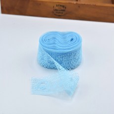 코튼 화이트 레이스 트림 패브릭 공예 DIY 천연 리본 바느질 의류 자수 웨딩 파티 액세서리 10 야드/로트 40mm, sky blue, 1개