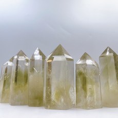 黃水晶柱 辦公桌風水擺件 晶柱 招財擺飾 消磁擋煞, 隨機出貨 6~6.9CM 一入