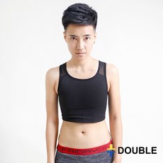 DOUBLE束胸 台南店 COOL MESH套頭半身束胸 U領全網眼設計 透氣舒適