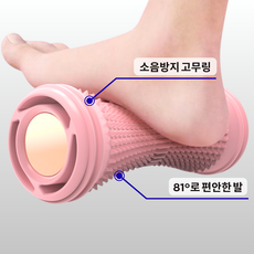 마마마켓 무소음 종아리 발바닥 폼롤러, 핑크, 1개