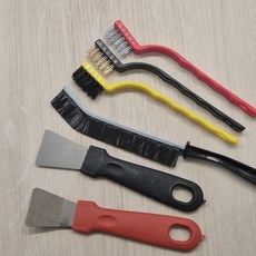 민클린 주방 스토브 철제브러쉬 가스레인지 청소용 틈새 기름때 제거 6종, 1세트, 기본