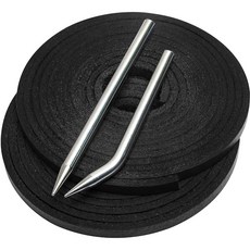 Aeesio 소프트볼 야구 장갑 레이스 레이스 수리 키트에는 2개의 가죽 끈과 포수 장갑용 레이싱 바늘 포함(블랙), 블랙, 1개