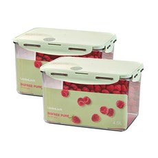 락앤락 비스프리 밀폐용기 퓨어 직사각 4.5L, 2개, 1세트