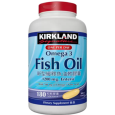 科克蘭 Omega 3 魚油軟膠囊 1200毫克 180粒, 1個, 180顆