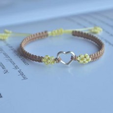 愛心情侶手繩DIY材料包 自編織手鏈 送閨蜜禮物手工編織 情人節禮物 手作材料