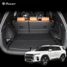 샤오토 KGM 토레스 T7 하이브리드 트렁크매트 풀커버세트, 토레스T7 하이브리드, 블랙x레드