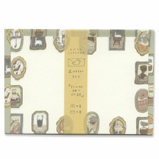 日本插畫家 Tobimatsu Shoichiro 信紙信封套組 《畫框裝飾》, 1個