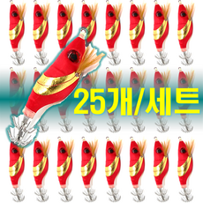 예피싱 25개입 왕눈이 에기 세트 쭈꾸미 갑오징어 문어채비 야광애기, YF23