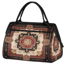 Cfpolar 오버나이트 위켄더 백 남성 및 여성용 빈티지 카펫 질감 여행 더플 체육관 가방 수하물 A-1 A-09. 미디엄