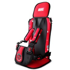 베베카 캐릭터 유아 아동 어린이 휴대용카시트 토들러 주니어 보조카시트 마블_스파이더맨 캡틴아메리카 1세 2세 3세 4세 5세 6세 7세, 스파이더맨 (레드)