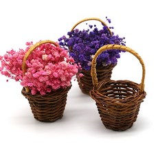 미니바구니 갈색바구니 5개 F-04-029