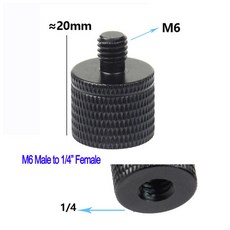 1x 변환 나사 14 14 38 인치 M4 M5 M6 M8 M10 프로젝터 브래킷 어댑터 카메라 삼각대 볼 헤드 사진 액세서리, 01 A M6 to 1 4 Female, 1개