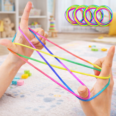 클라이트 추억의 실뜨기 놀이 어린이 무지개 실뜨기 놀이 실뜨개 추억놀이, 4개 4개