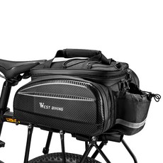 시그니처베이지 자전거 짐받이 가방 YPZ396, 1개, 블랙