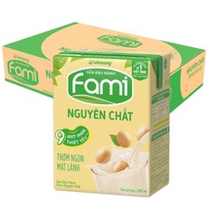 파미두유 Fami 베트남 두유 (200ml * 36개) 맛있는 영영가 높은100% 콩으로만든 베트남 대표두유, 36개, 200ml