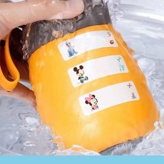 臺灣現/ 彩色透明姓名貼！防水設計小學生文具 / 水杯專用，寶寶幼兒園入園定製名字貼，辨識防丟超實用 CHNR, 1個, 【白色底】防水貼9個(空白不印名字)