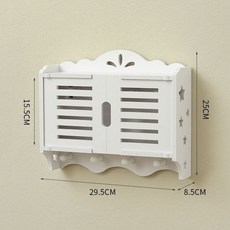 免打孔牆上掛鉤置物架 客廳粘鉤裝飾整理架 鑰匙收納盒, 1個, 百葉款（適合任何牆面）