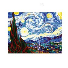 DIY명화그리기 페인팅 고흐의별이빛나는밤에 40X50, 단품, 옵션:단품