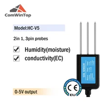 토양 수분 온도 습도 EC PH NPK 센서(옵션 4-20mA 0-5V RS485 출력 포함), 02 HC-V5