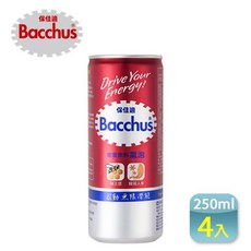 Bacchus 保佳適 能量飲料-氣泡 250ml/瓶 x 4入, 1個