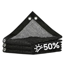 ShadeMart 식물용 50% 그늘 천 블랙 2.4m x 4.8m(8피트 x 1.6피트) 야외 쉐이드 방수포 업그레이드 그로밋 및 지퍼 타이가 있는 쉐이드 커버 채소 꽃