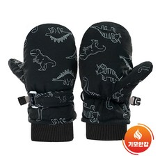 아동 공용 방한 기모안감 공룡패턴 손모아 장갑