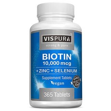 비스퓨라 비오틴 10000mcg 아연 셀레늄 태블릿 365정, 1