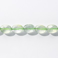 【杰鴻】葡萄石切面平邊橢圓形寶石珠珠，DIY手工材料，尺寸10X14MM，散發迷人光澤，易於搭配，創作獨特風格, 1個, 10x14mm