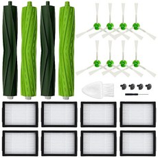 iRobot Roomba i3 + i7 i4 i6 i8 /Plus E5 E6 E7 J7 i5 j5 I E&J 시리즈 진공 청소기 2 세트 롤러 브러시 및 필터 8 개 사이드 개에, 2+8+8 pack White