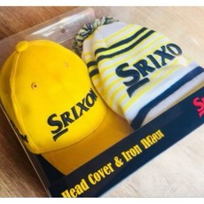 SRIXON 高爾夫帽套 一號木桿套 鐵桿套 帽子/毛帽造型 紅/黃兩色可選 保護球桿防撞擊, 黃, 1個