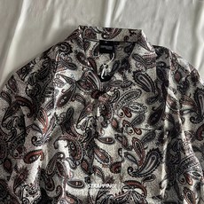 페이즐리 셔츠 조폭 건달 캐주얼 꽃 남방 남녀공용 반팔 하와이안 바캉스 티셔츠