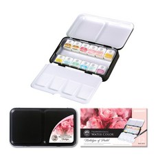 문교 고체물감 12색 파스텔톤 전문가용