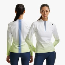 스파이더 스파이더 본사 여성 러닝 프로웹 하프 집업 티셔츠 SPHPCNRL282WWHT