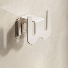 드릴링 신발 공간 없음 욕실 보관 절약형 벽걸이 옷걸이, White
