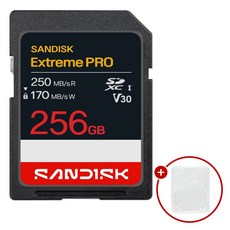 샌디스크 익스트림 프로 SD메모리카드 Extreme PRO UHS-I SDXXJ+ SD카드 케이스 패키지, 1개, 256GB