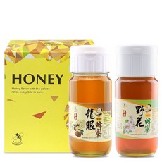 【蜂蜜世界】黃金蜂蜜禮盒 C款 龍眼蜂蜜 700G + 百花蜂蜜 700G, 1.4kg, 1盒