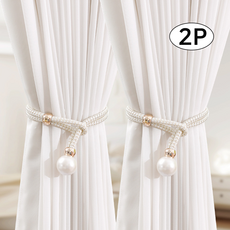뉴에잇 커튼 클립 타이백 2p, 1개, 화이트