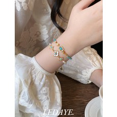 남성 터키석 원석팔찌 패션 흑요석 호안석 염주팔찌