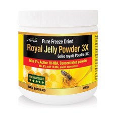 허바 Herba 캐나다 3배 고농축 생로얄젤리 파우더 250g Royal Jelly Powder 3X 250g, 1개, 1g